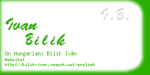 ivan bilik business card